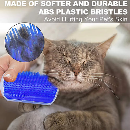 Massage Pet Cat Brush Corner Scrape Hair Removal Beauty Clean Corner Brush Removable Scratcher Comb for Kitten Cat