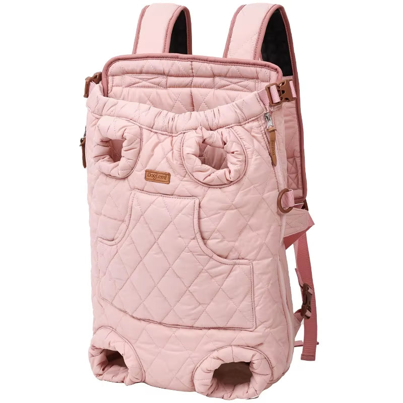 Winter Pet Dog Backpack Thicken Warm Cat Backpack Hands Free Portable Travel Dog Carrier for Small Dogs Windproof Safety Pet Bag